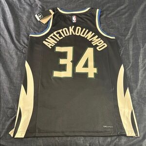 Milwaukee Bucks #34 Giannis Antetokounmpo NBA Statement Edition Jordan Jersey